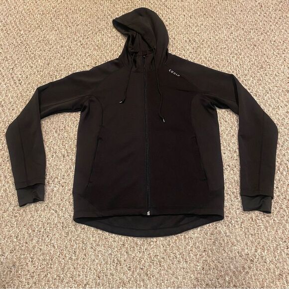 Tesla TSLA Full Zip Up Hoodie Performance Lightweight Workout Running Track Sm - Picture 3 of 6